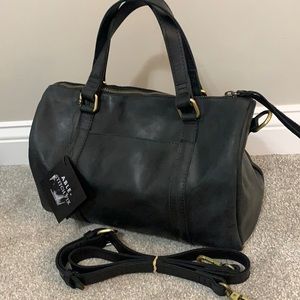 ABLE Leather Handbag (Black)